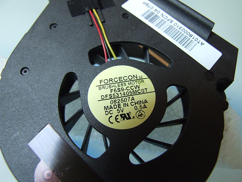Toshiba Satellite A200 A205 A210 A215 notebook ventilátor (CPU fan)