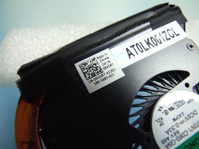 DELL Latitude E6330 E6430s notebook ventilátor chladič (CPU fan, heatsink)
