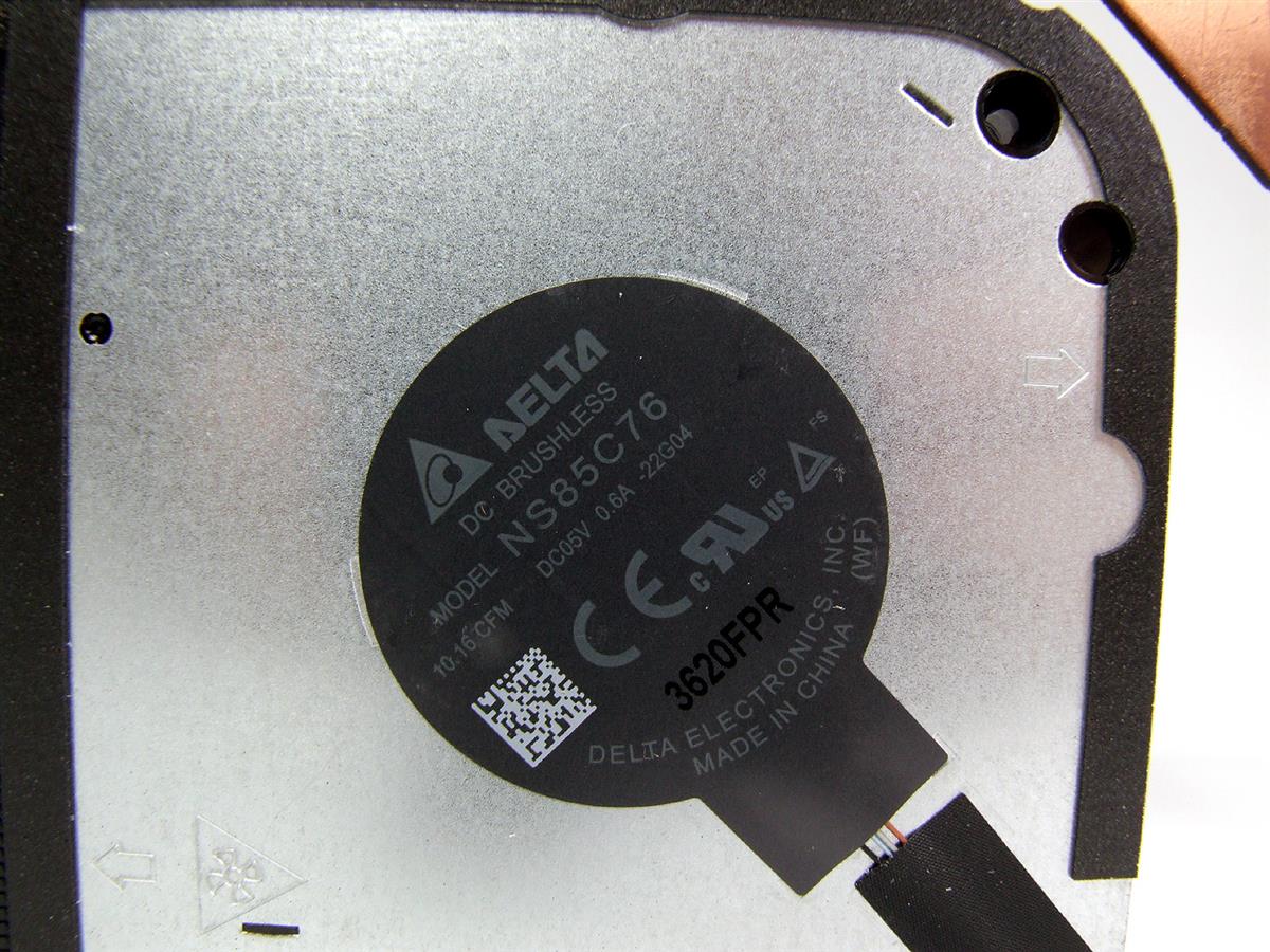 DELL Precision 3571 notebook ventilátor chladič (CPU fan, heatsink)